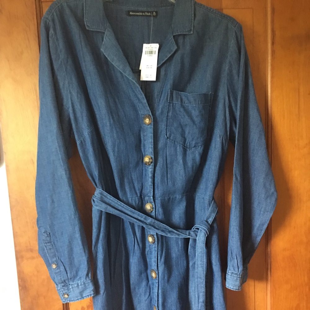 Abercrombie and Fitch NWT denim shirt dress- XL